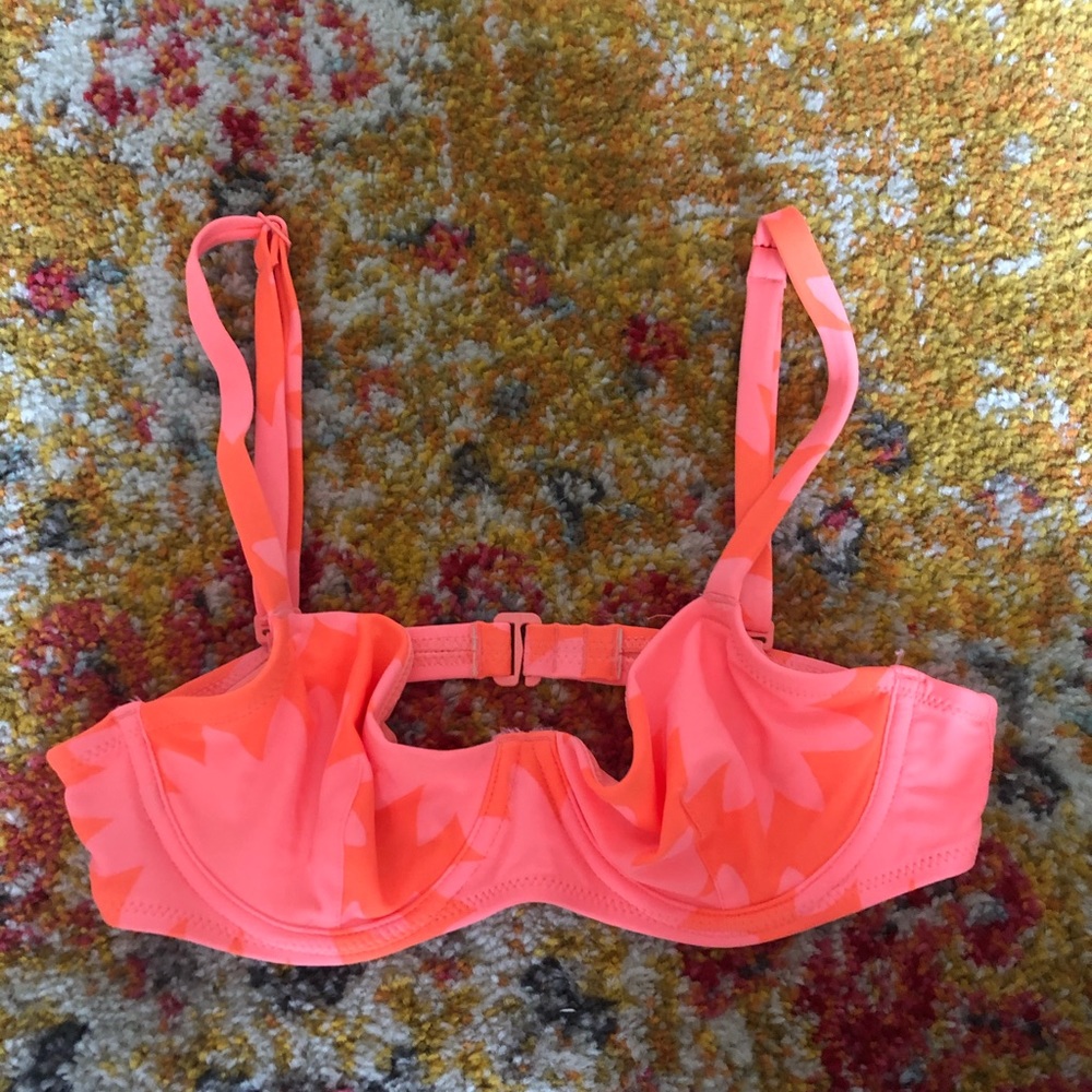 Aerie Pink & Orange Bikini Top